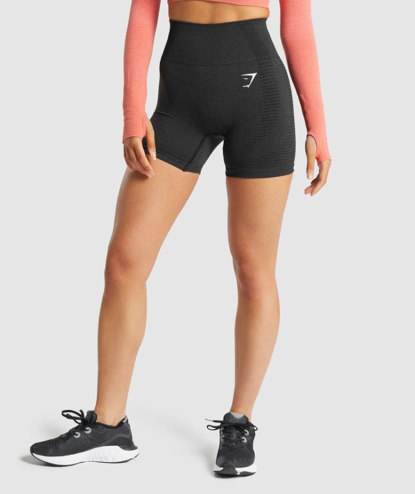 Gymshark Vital Seamless 2.0 Kurze Hose Damen Schwarz | AT-98-UTPX