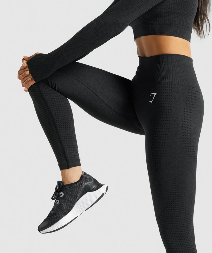 Gymshark Vital Seamless 2.0 Leggings Damen Schwarz | AT-50-JZXN