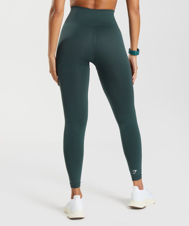 Gymshark Vital Seamless 2.0 Leggings Damen Dunkelgrün | AT-51-ECTZ