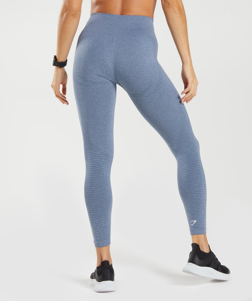 Gymshark Vital Seamless 2.0 Leggings Damen Blau | AT-74-NUDY