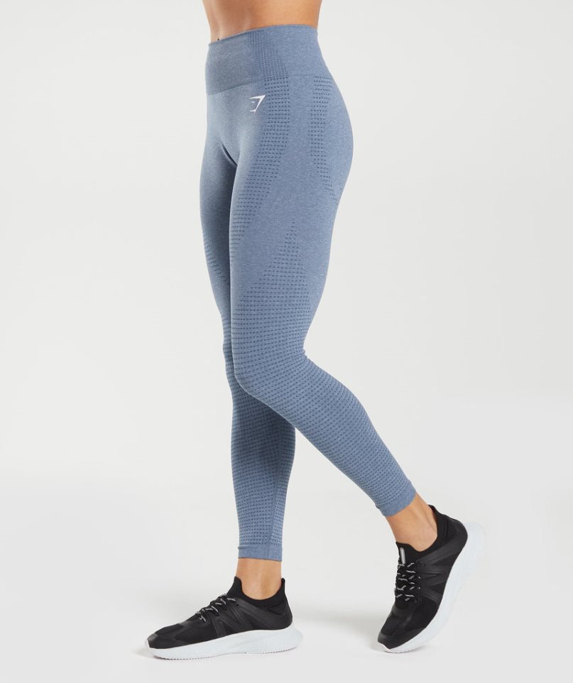 Gymshark Vital Seamless 2.0 Leggings Damen Blau | AT-74-NUDY