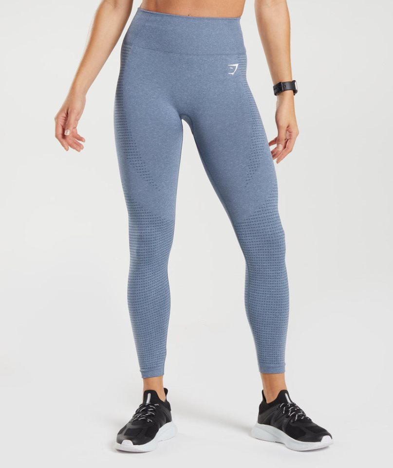 Gymshark Vital Seamless 2.0 Leggings Damen Blau | AT-74-NUDY