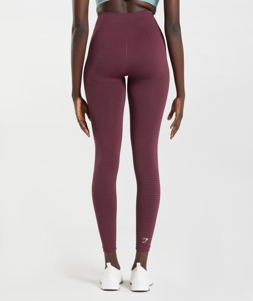 Gymshark Vital Seamless 2.0 Leggings Damen Bordeaux | AT-93-HXSF