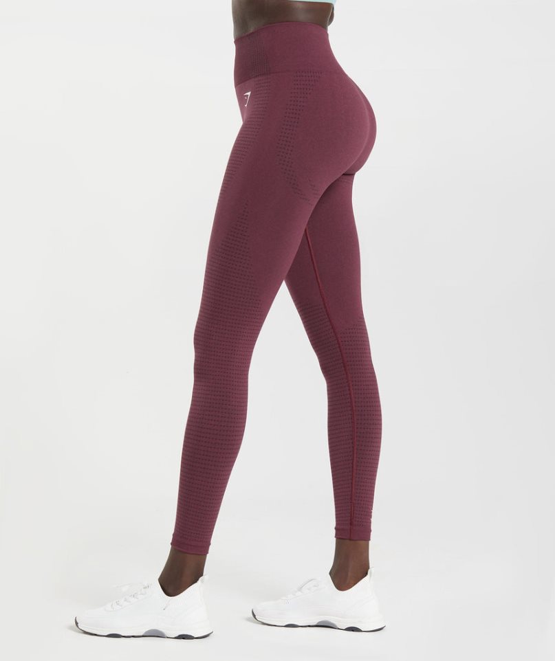 Gymshark Vital Seamless 2.0 Leggings Damen Bordeaux | AT-93-HXSF