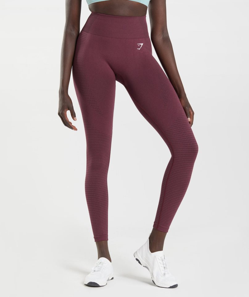 Gymshark Vital Seamless 2.0 Leggings Damen Bordeaux | AT-93-HXSF