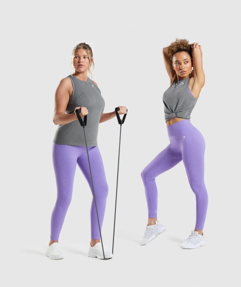 Gymshark Vital Seamless 2.0 Light Muskelshirt Damen Grau | AT-07-HDXS