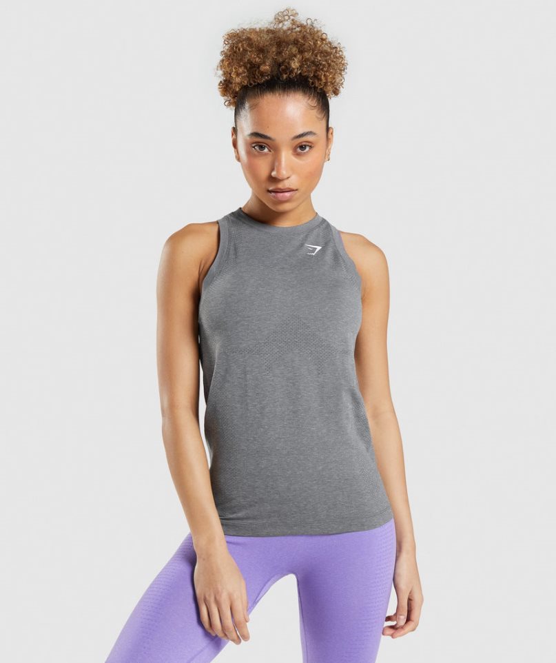 Gymshark Vital Seamless 2.0 Light Muskelshirt Damen Grau | AT-07-HDXS