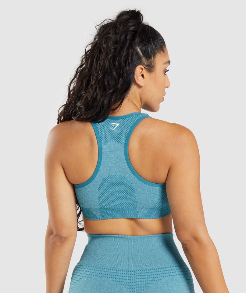 Gymshark Vital Seamless 2.0 Sport Bh Damen Türkis | AT-75-KLBM