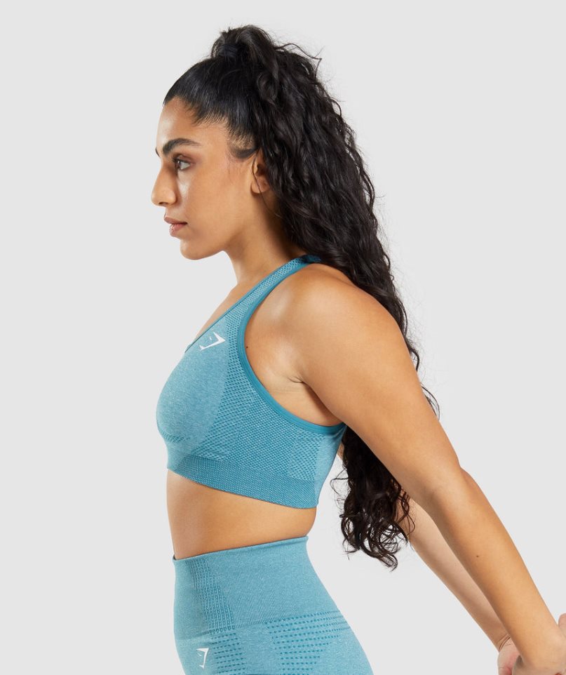 Gymshark Vital Seamless 2.0 Sport Bh Damen Türkis | AT-75-KLBM