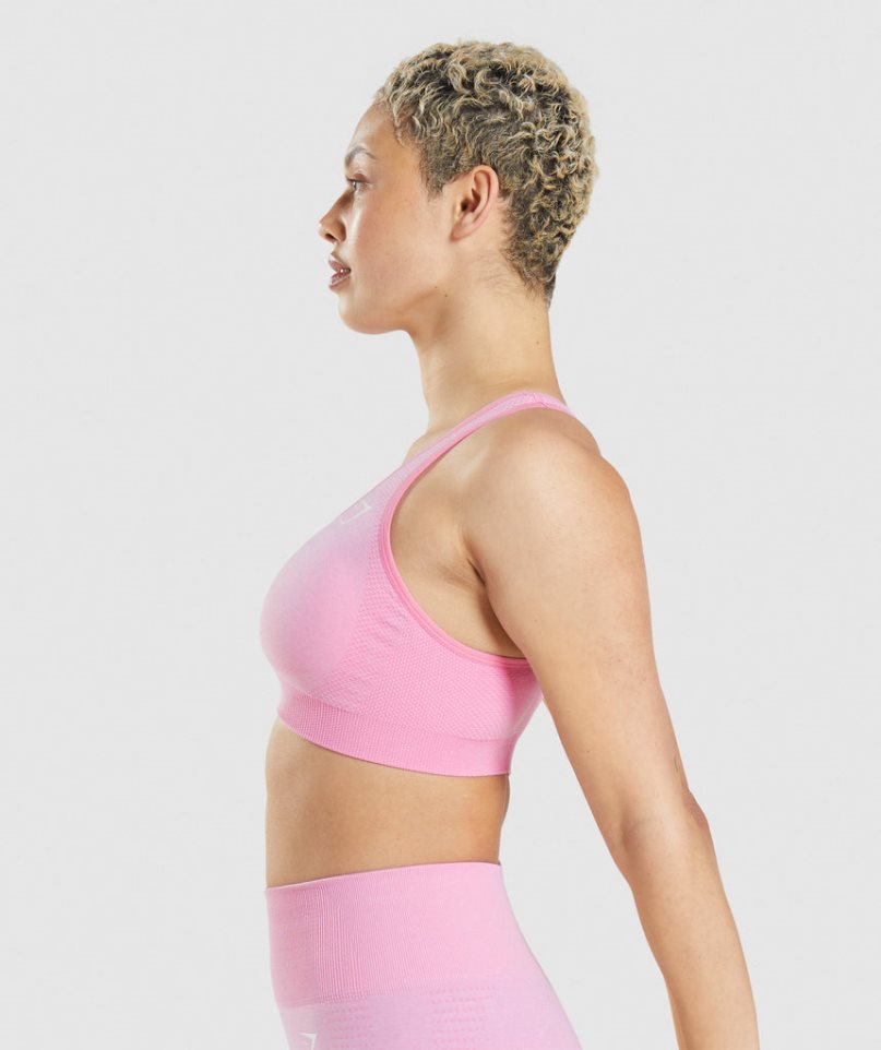 Gymshark Vital Seamless 2.0 Sport Bh Damen Rosa | AT-97-XZPG