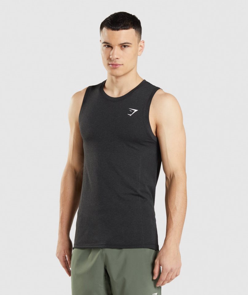 Gymshark Vital Seamless Light Muskelshirt Herren Schwarz | AT-89-QSYJ