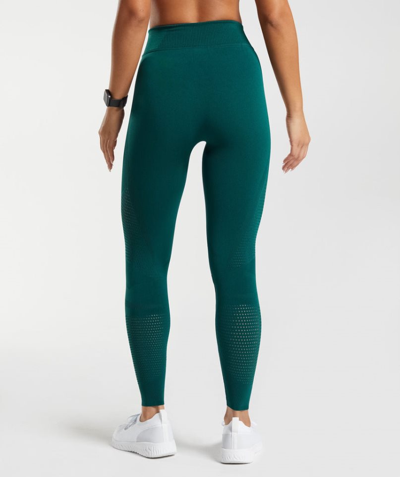 Gymshark Warp Knit Leggings Damen Grün | AT-70-DGFA