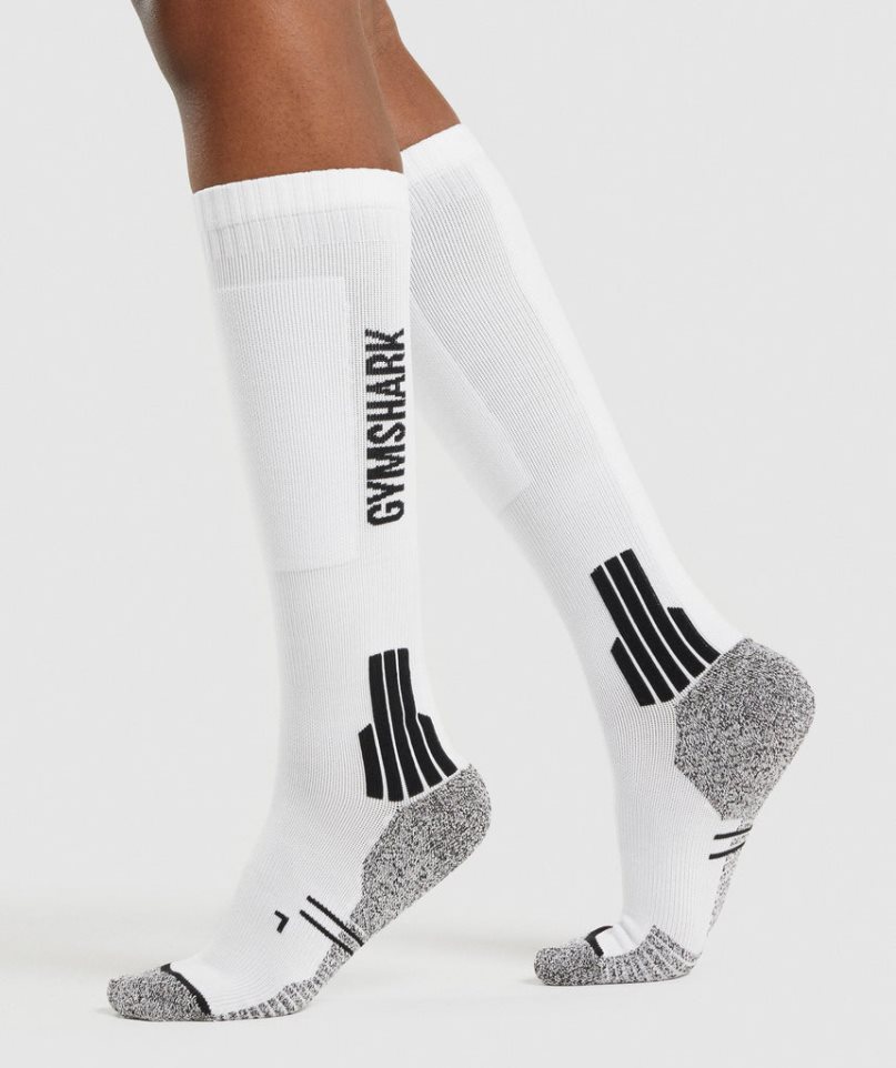 Gymshark Weightlifting Socken Weiß | AT-48-MGYZ