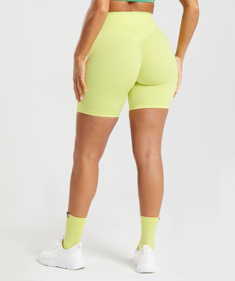 Gymshark Whitney Cycling Kurze Hose Damen Gelb | AT-28-MALZ