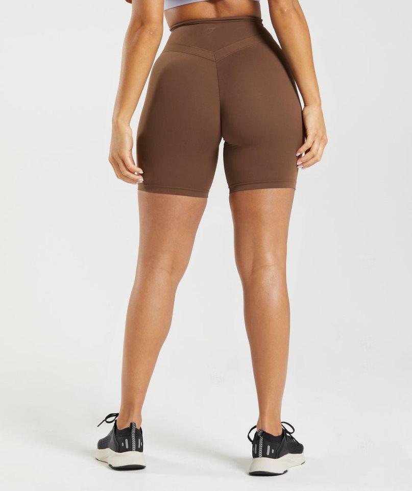 Gymshark Whitney Cycling Kurze Hose Damen Dunkelbraun | AT-48-HKES