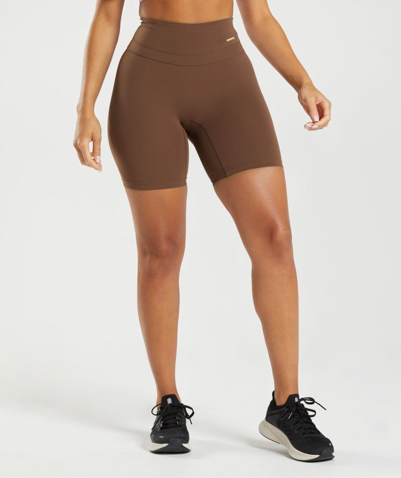 Gymshark Whitney Cycling Kurze Hose Damen Dunkelbraun | AT-48-HKES