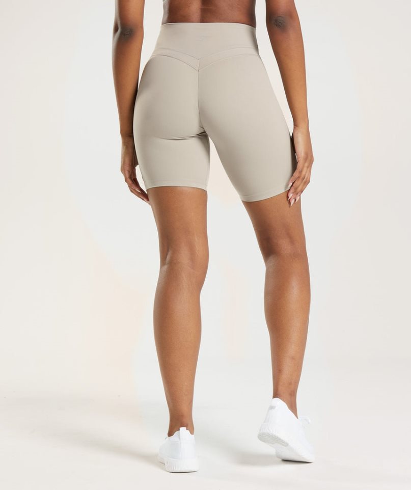 Gymshark Whitney Cycling Kurze Hose Damen Beige | AT-69-UYEB