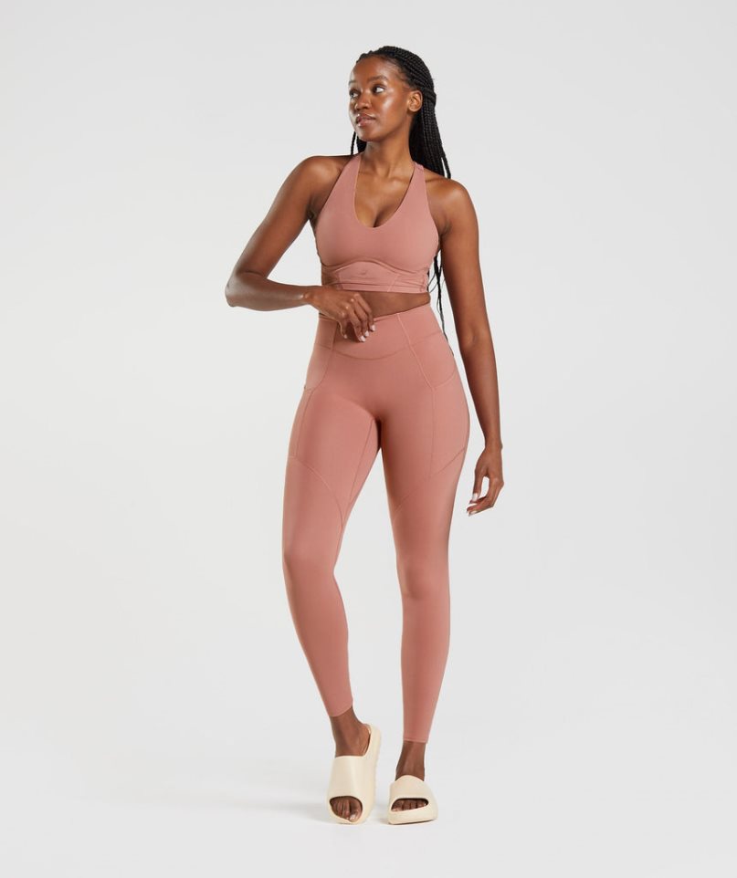 Gymshark Whitney Everyday Pocket Leggings Damen Rosa | AT-37-PBQK