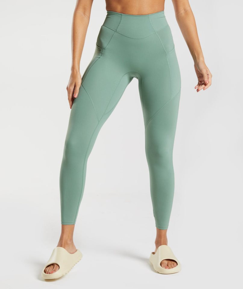 Gymshark Whitney Everyday Pocket Leggings Damen Grün | AT-72-RYFB