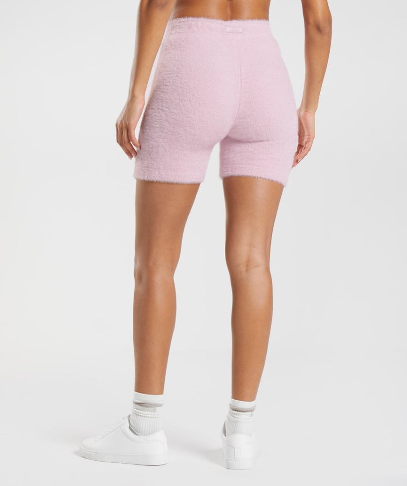 Gymshark Whitney Eyelash Knit Kurze Hose Damen Rosa | AT-64-LBMP