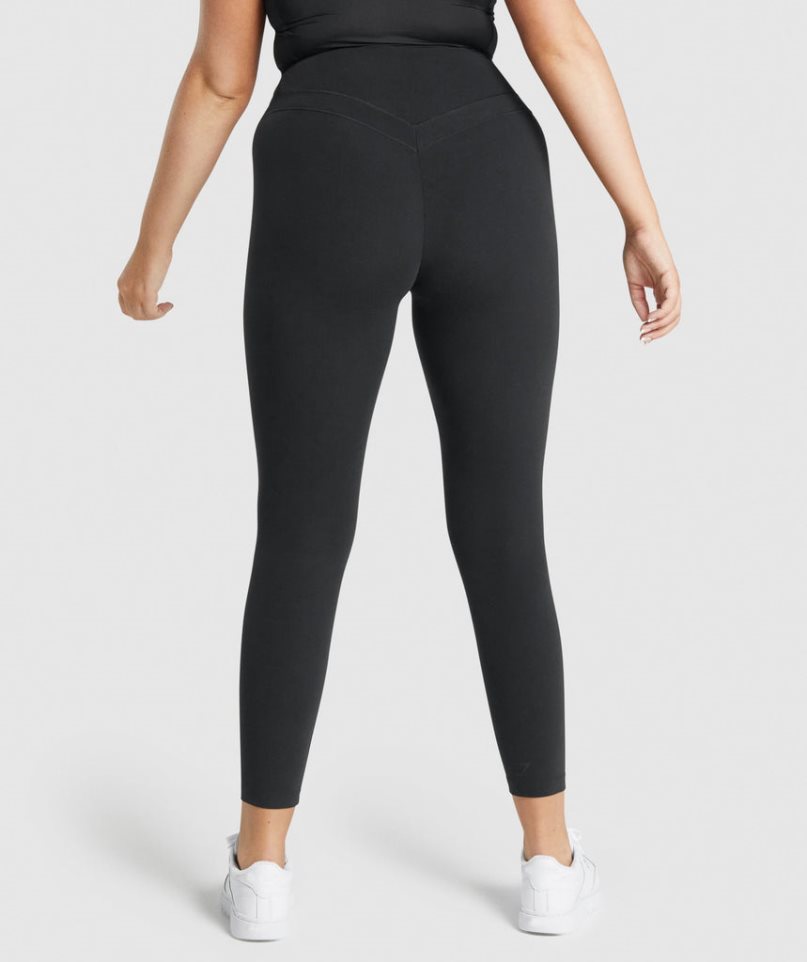 Gymshark Whitney High Rise Leggings Damen Schwarz | AT-19-TDLH