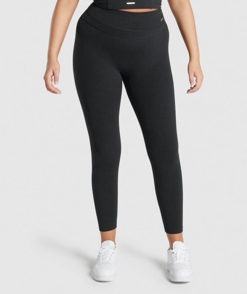 Gymshark Whitney High Rise Leggings Damen Schwarz | AT-19-TDLH