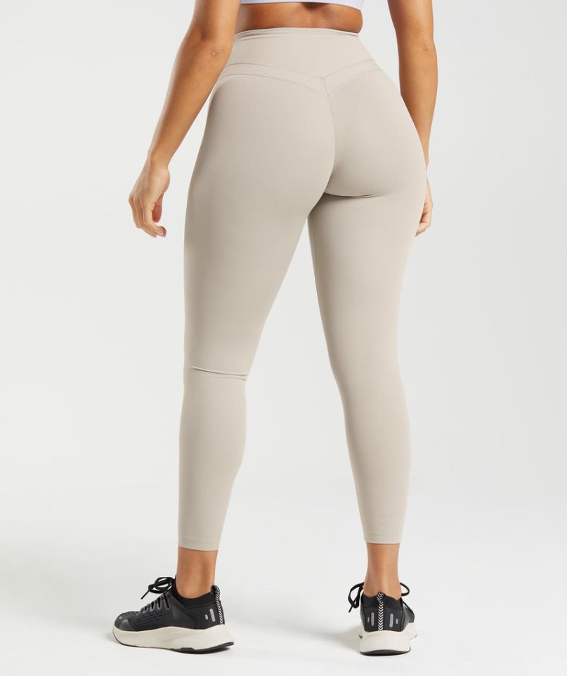 Gymshark Whitney High Rise Leggings Damen Hellgrau | AT-96-IVKB