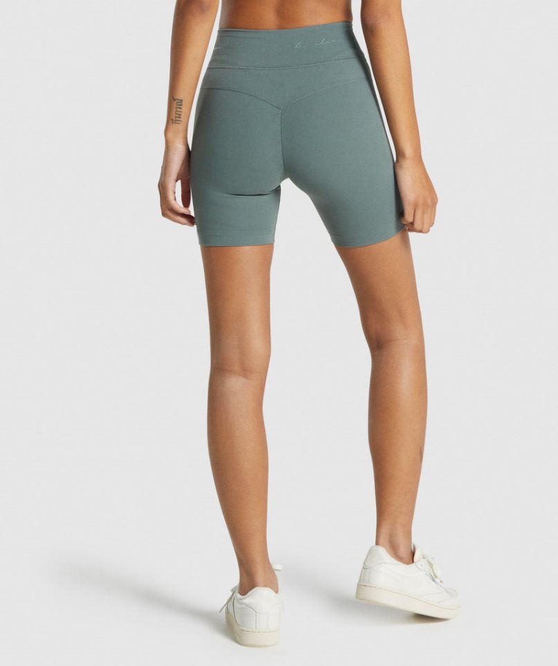 Gymshark Whitney Mesh Kurze Hose Damen Grün | AT-27-ICXQ