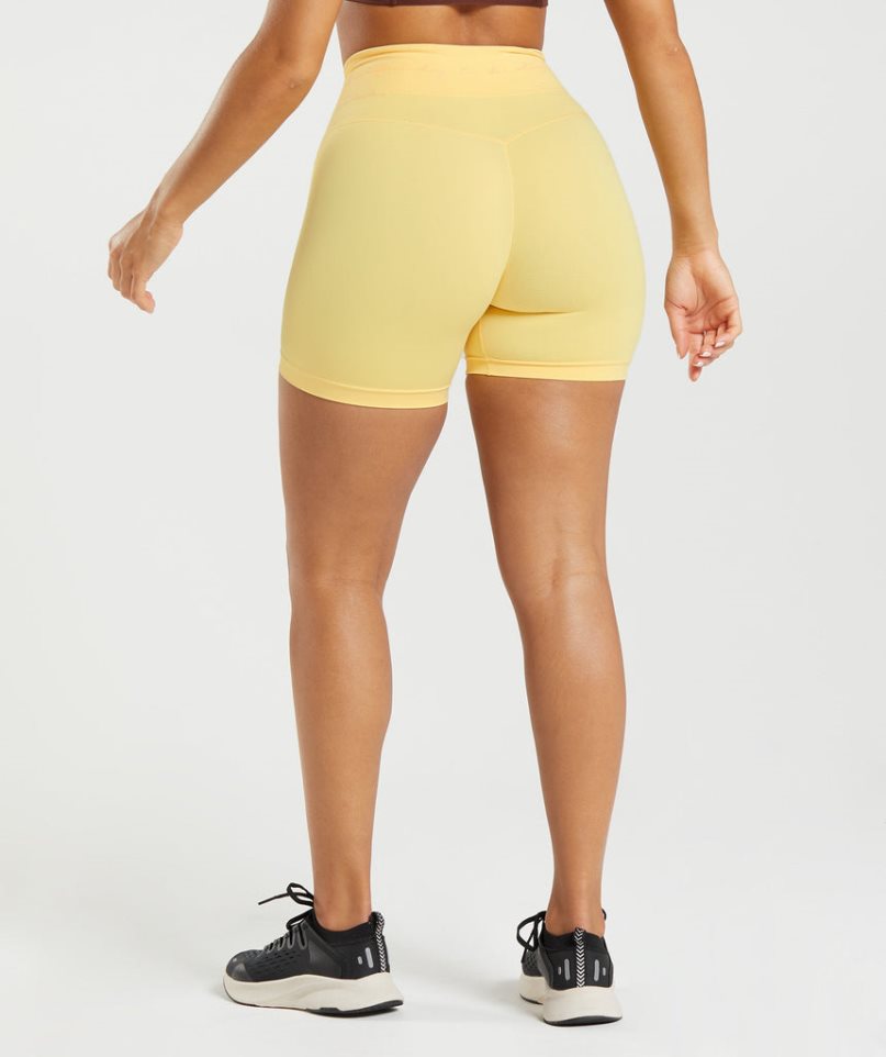 Gymshark Whitney Mesh Kurze Hose Damen Gelb | AT-81-DNKH