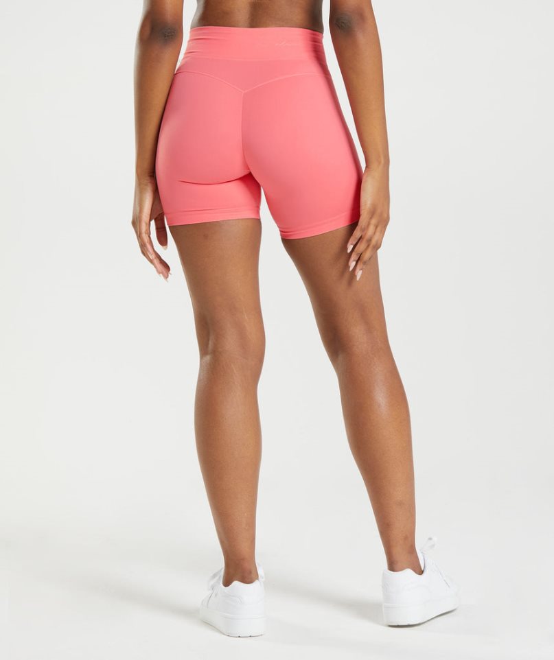 Gymshark Whitney Mesh Kurze Hose Damen Rosa | AT-34-ABFW