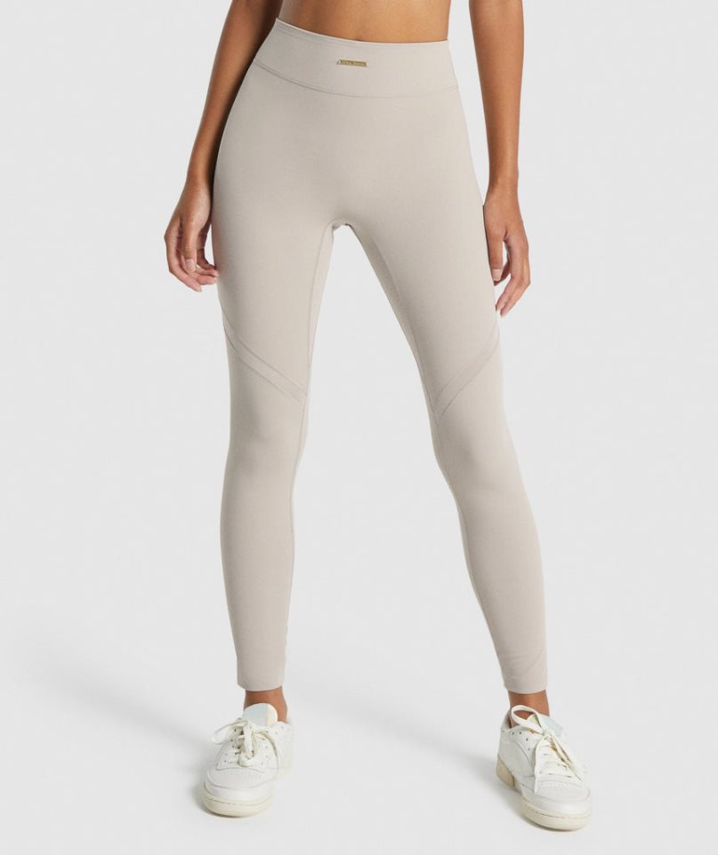 Gymshark Whitney Mesh Leggings Damen Hellgrau | AT-84-IYTW