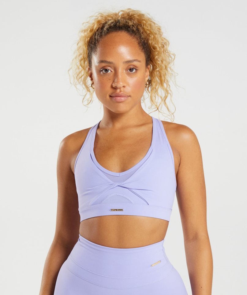 Gymshark Whitney Mesh Sport Bh Damen Lila | AT-40-IACK