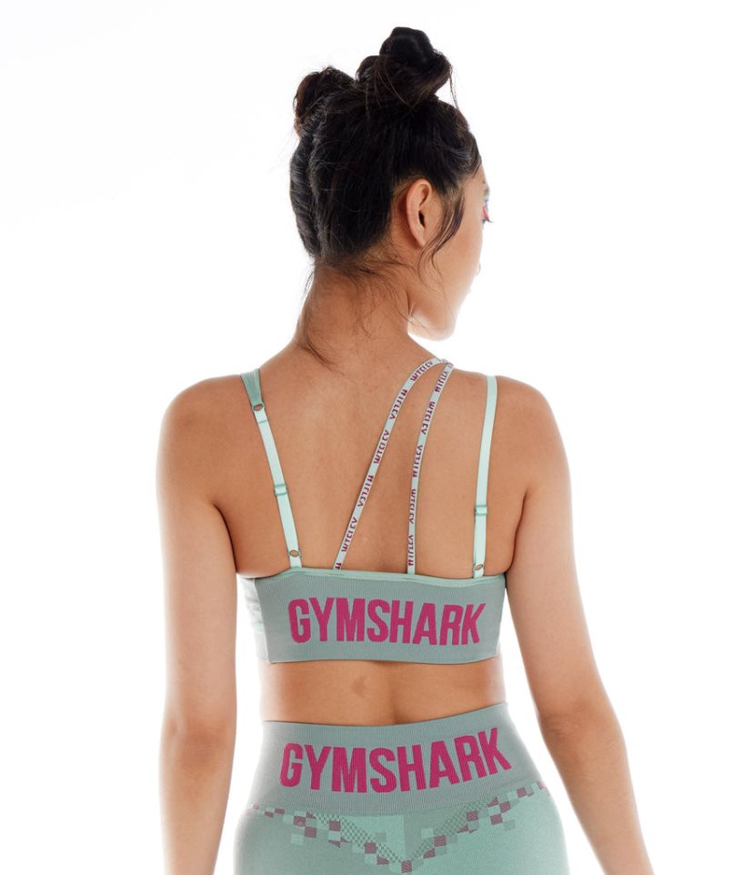 Gymshark Wtflex Cyborg Seamless Sport Bh Damen Hellgrün | AT-10-AMQC