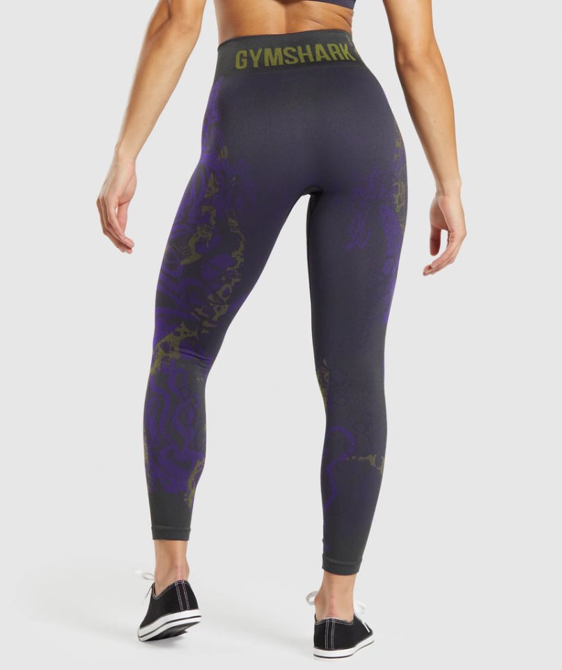 Gymshark Wtflex Seamless Leggings Damen Lila | AT-95-GKDC