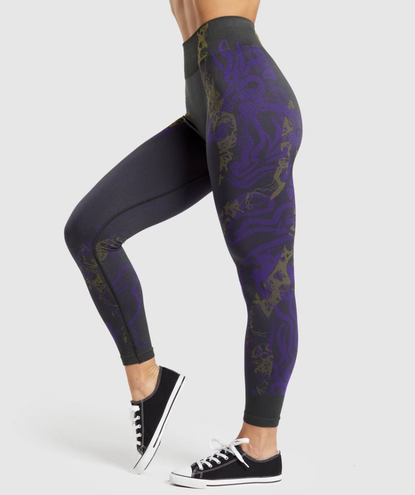 Gymshark Wtflex Seamless Leggings Damen Lila | AT-95-GKDC